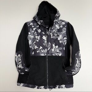 The North Face Floral Fleece Hooded Denali Jacket Women Size S